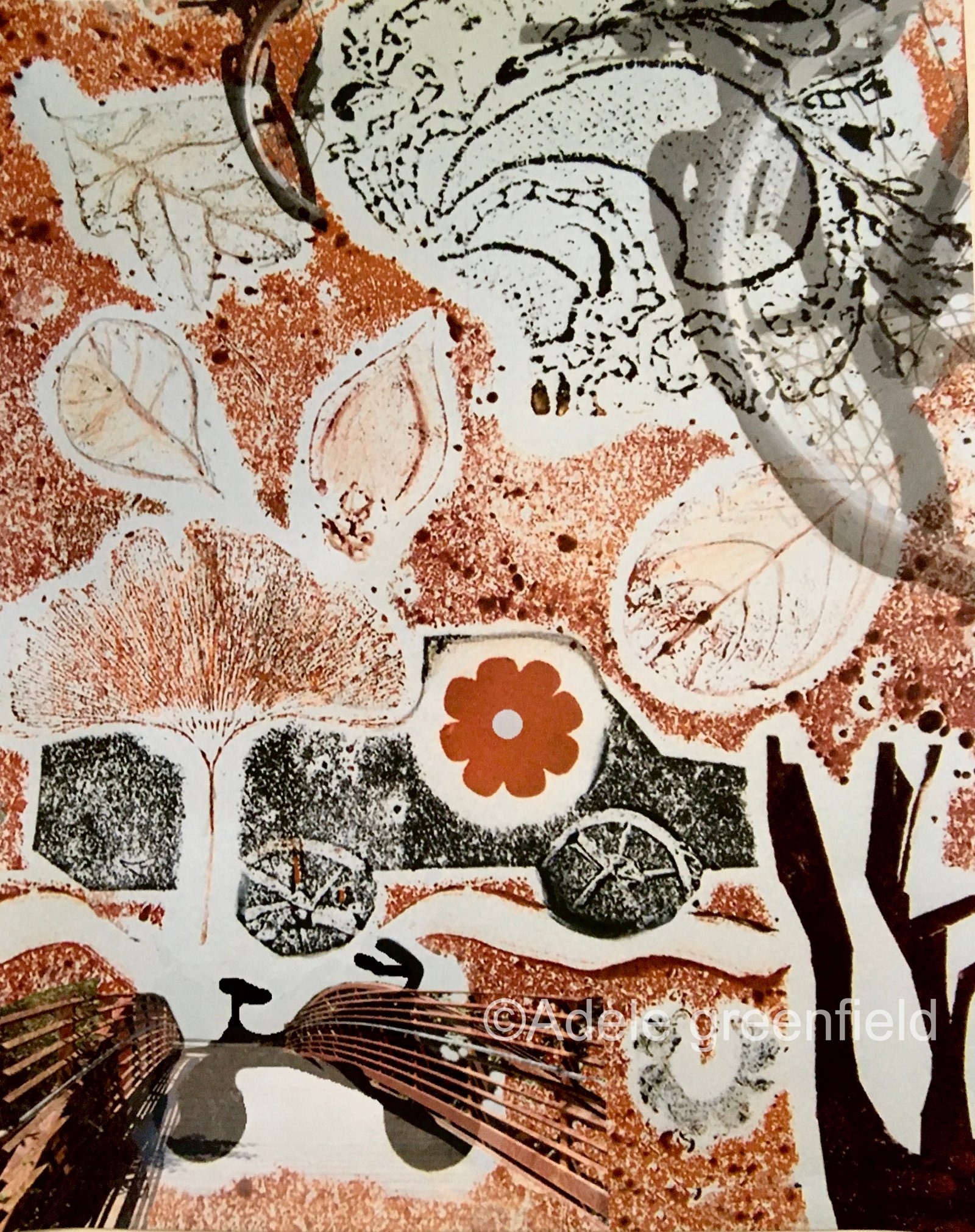 Wheeling Around – Monoprint